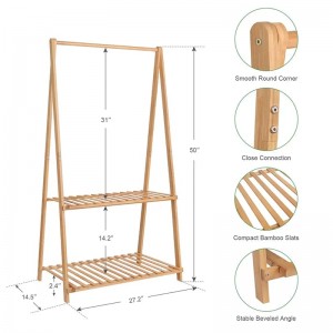 大容量と宇宙節約竹の子供のハンガー